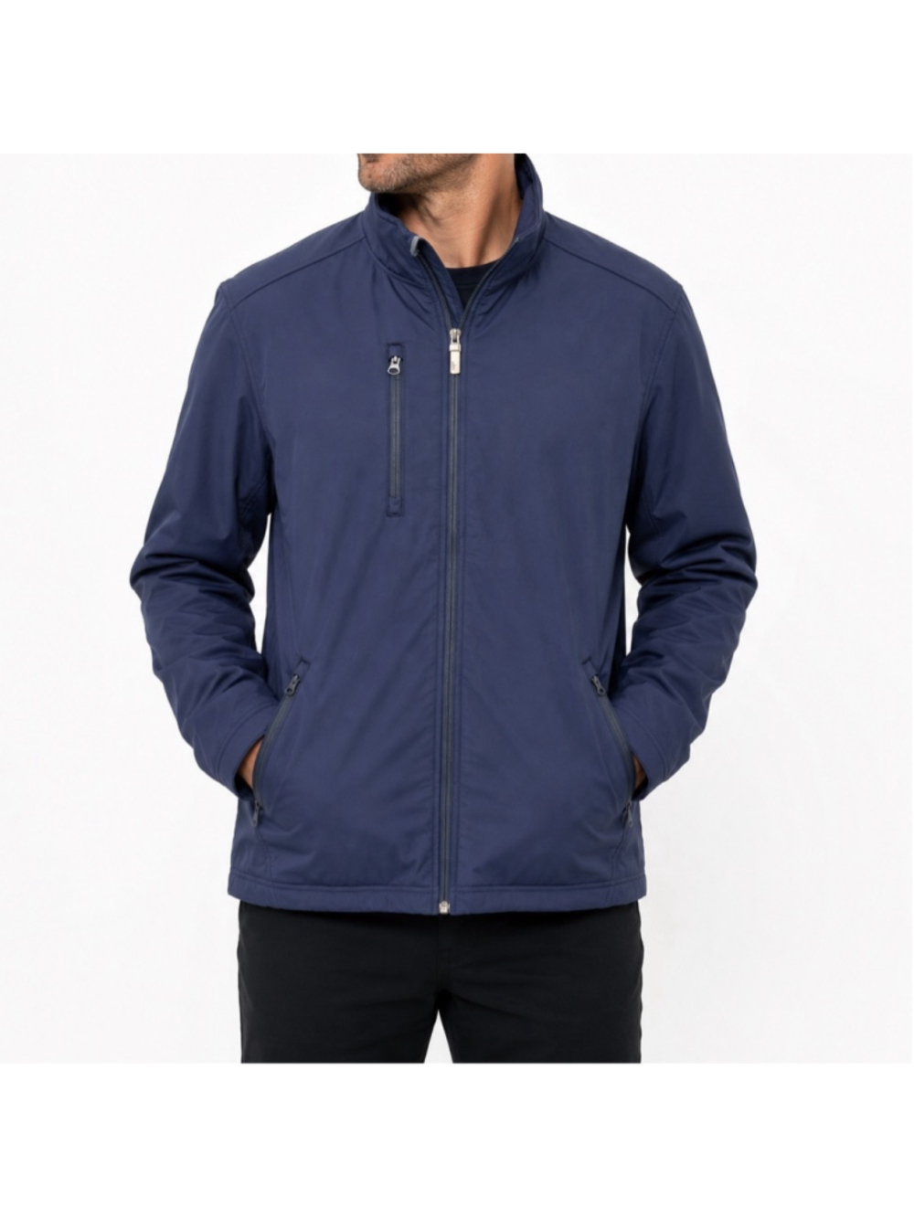 Alo Yoga Fleece Lined Weatherproof Jacket Sz XL Navy EUC